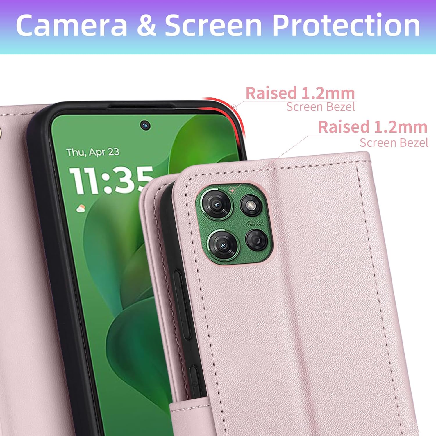 Argyle Wallet Case for Motorola Moto G Power 5G 2025 Women Pink image 5