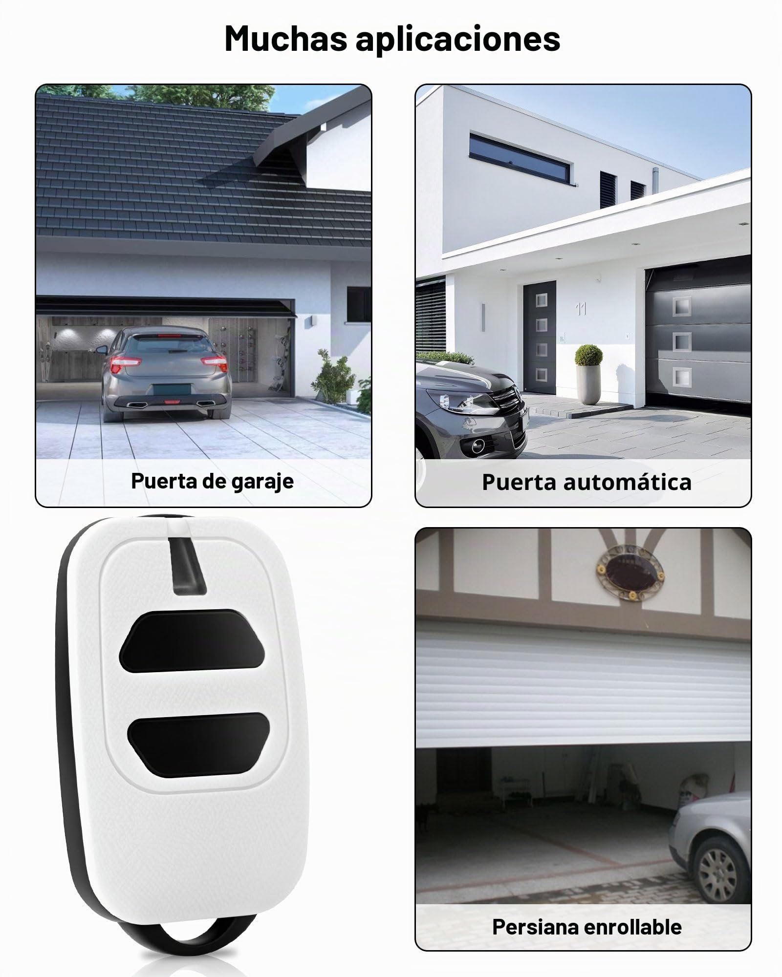 433,92 MHz - Puerta de control remoto para GTI4, GTI2, GT2/4, Mio TR2/4, Mio TR2N/4N, 2 canales, mando a distancia puerta, pitido puerta de garaje (2pcs-2botones)