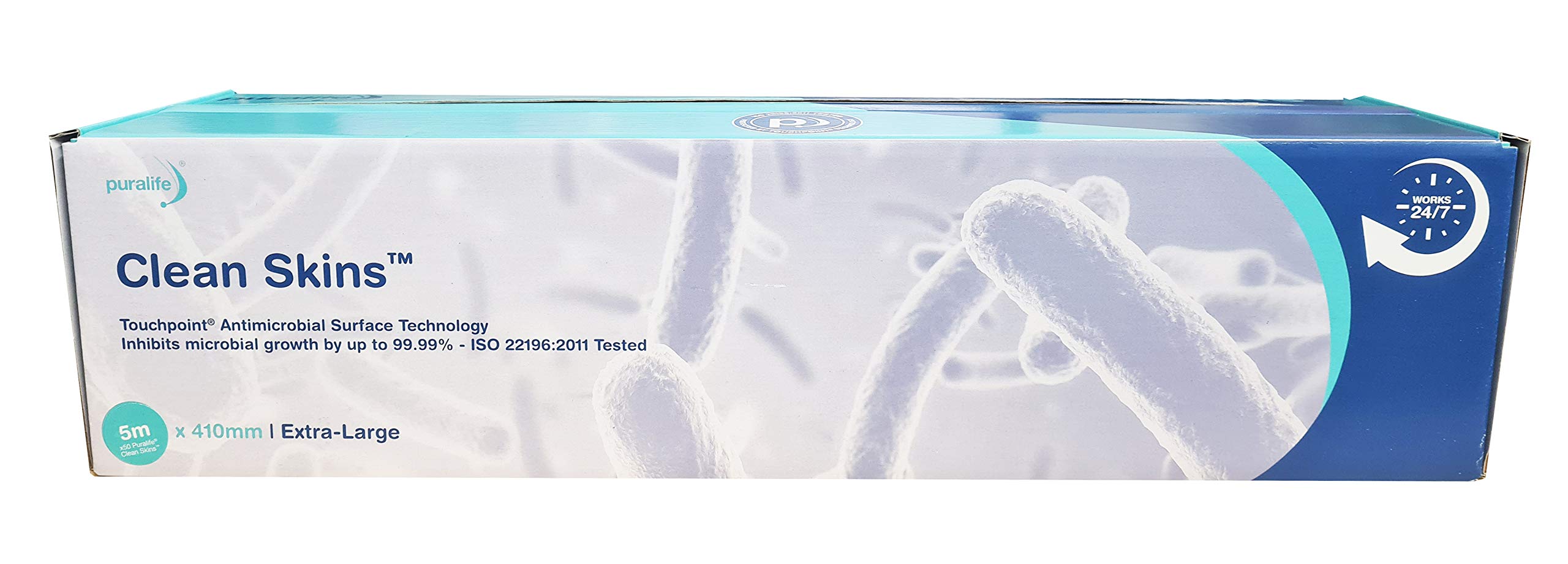 Clean Skins Antimicrobial Surface Film | Silver Ions Embedded Tape for 99.9% germ free Surfaces - Ideal for Counters, Desks, Touch Screens, Door handles, Trolleys, Catering, Offices