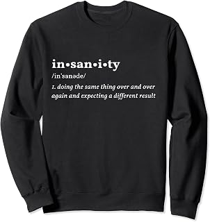 Definition Of Insanity - Alcoholic Clean And Sober Sweatshirt