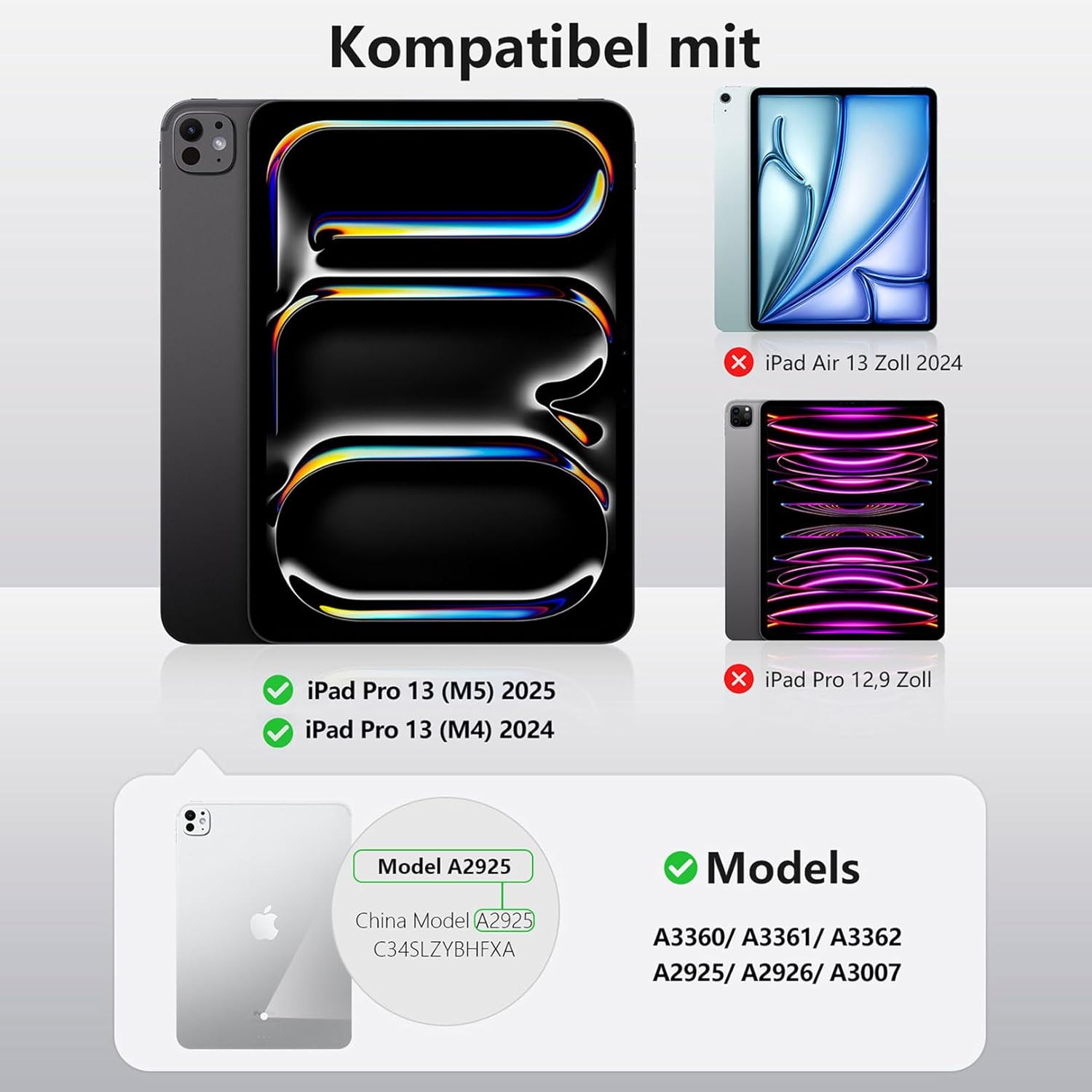 iPad Pro 13 tipkovnica, detaljan prikaz