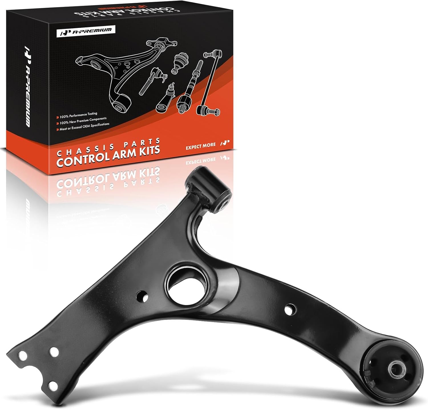A-Premium Front Left Lower Control Arm, with Bushing, Compatible with Toyota Corolla 2003-2013, Matrix 2003-2008, Celica 2000-2005, Pontiac Vibe 2003-2008
