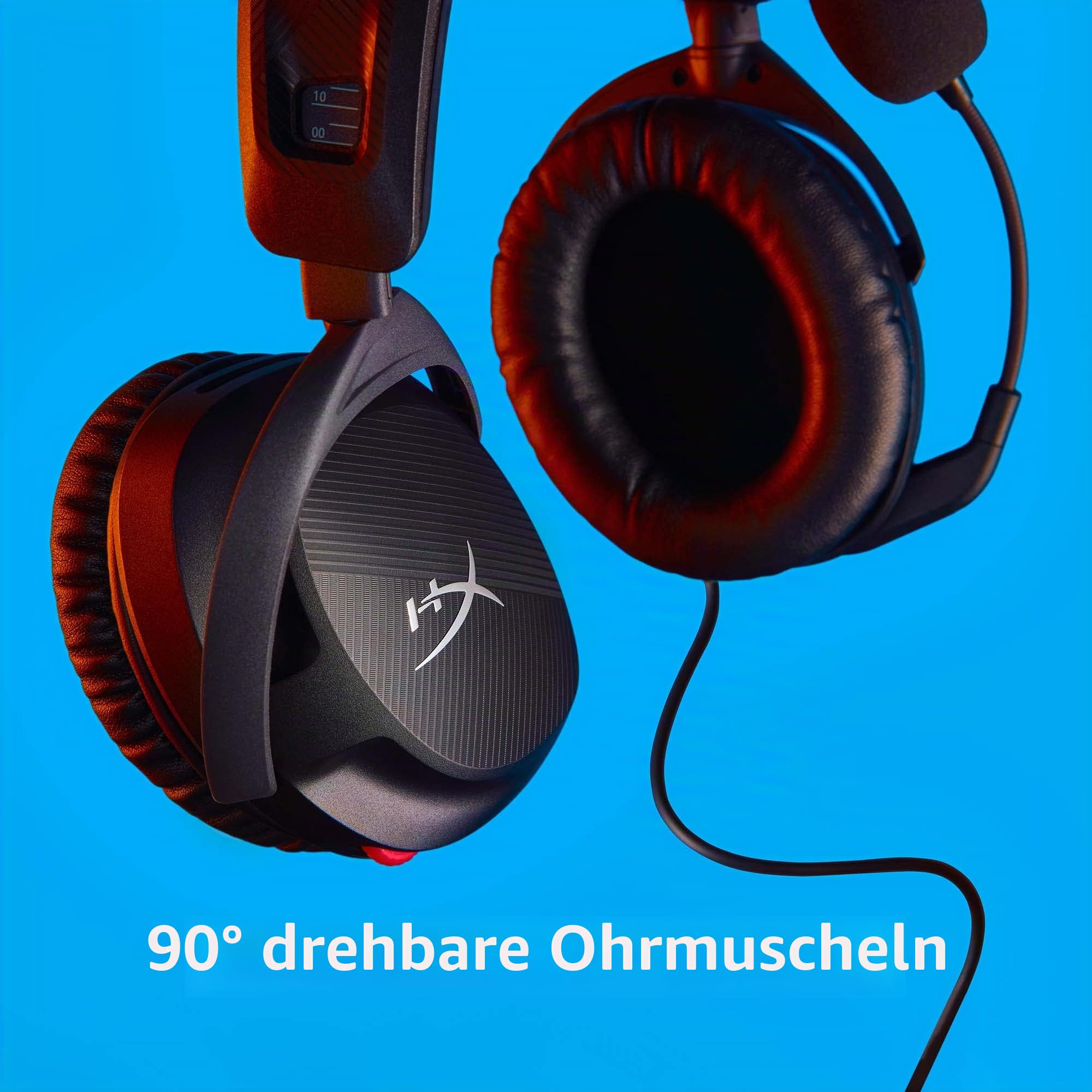 HyperX Cloud Stinger 2 Over-Ear-Headset mit Mikrofon, 50mm-Treiber, Schwarz