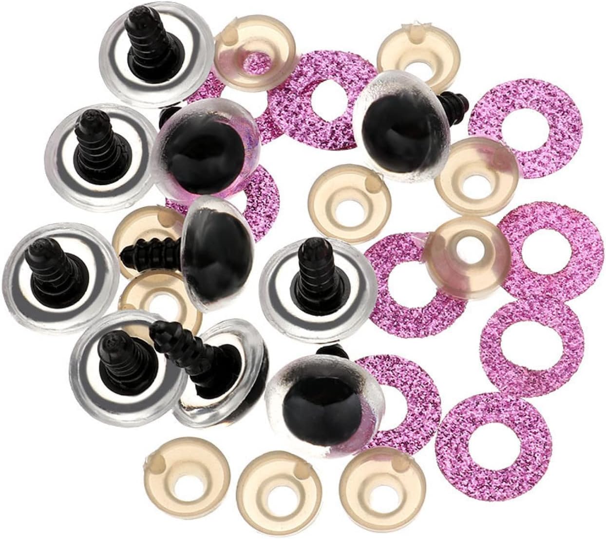 50pcs 16/18/20/24mm DIY Dolls Safety Eyes Stuffed Toys