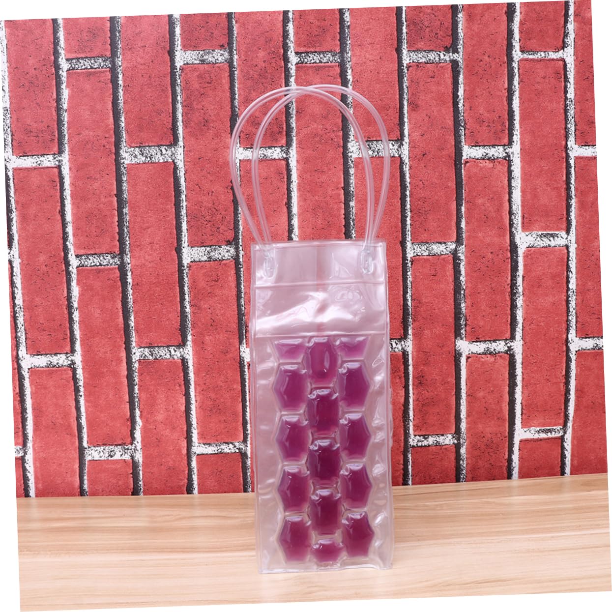 KICHOUSE Portable Wine Chiller Bag 750ml Bottle Carrier Double-sided Ice Wine Cooler Random Color