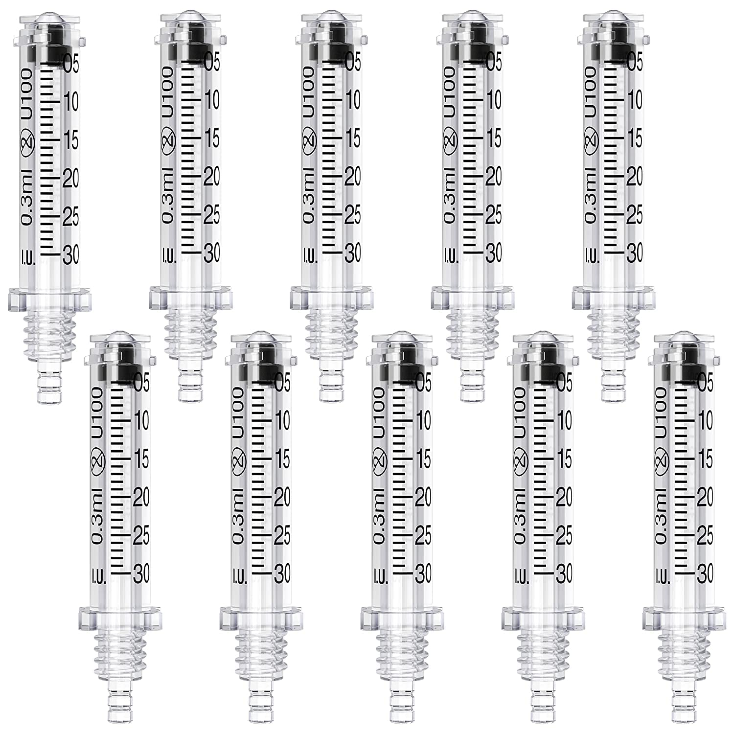 0,3 ml Monouso Testa della Fiala per Accessorio Penna Acido Ialuronico, Donne Labbro Lifting Anti Rughe Accessorio di Bellezza Saloni di Bellezza per la Cura della Pelle,10pcs