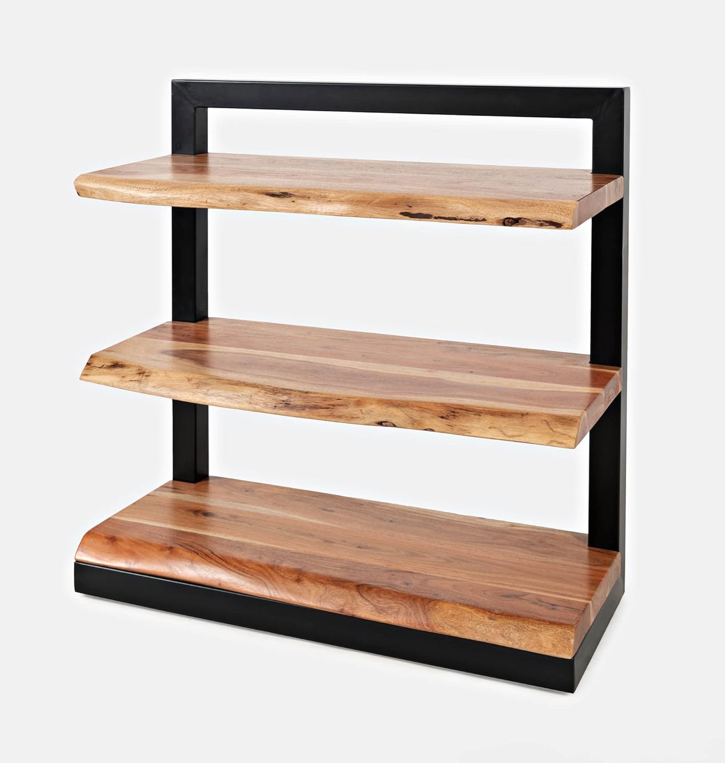 Jofran Nature's Solid Acacia Live Edge Bookcase, 3 Shelf