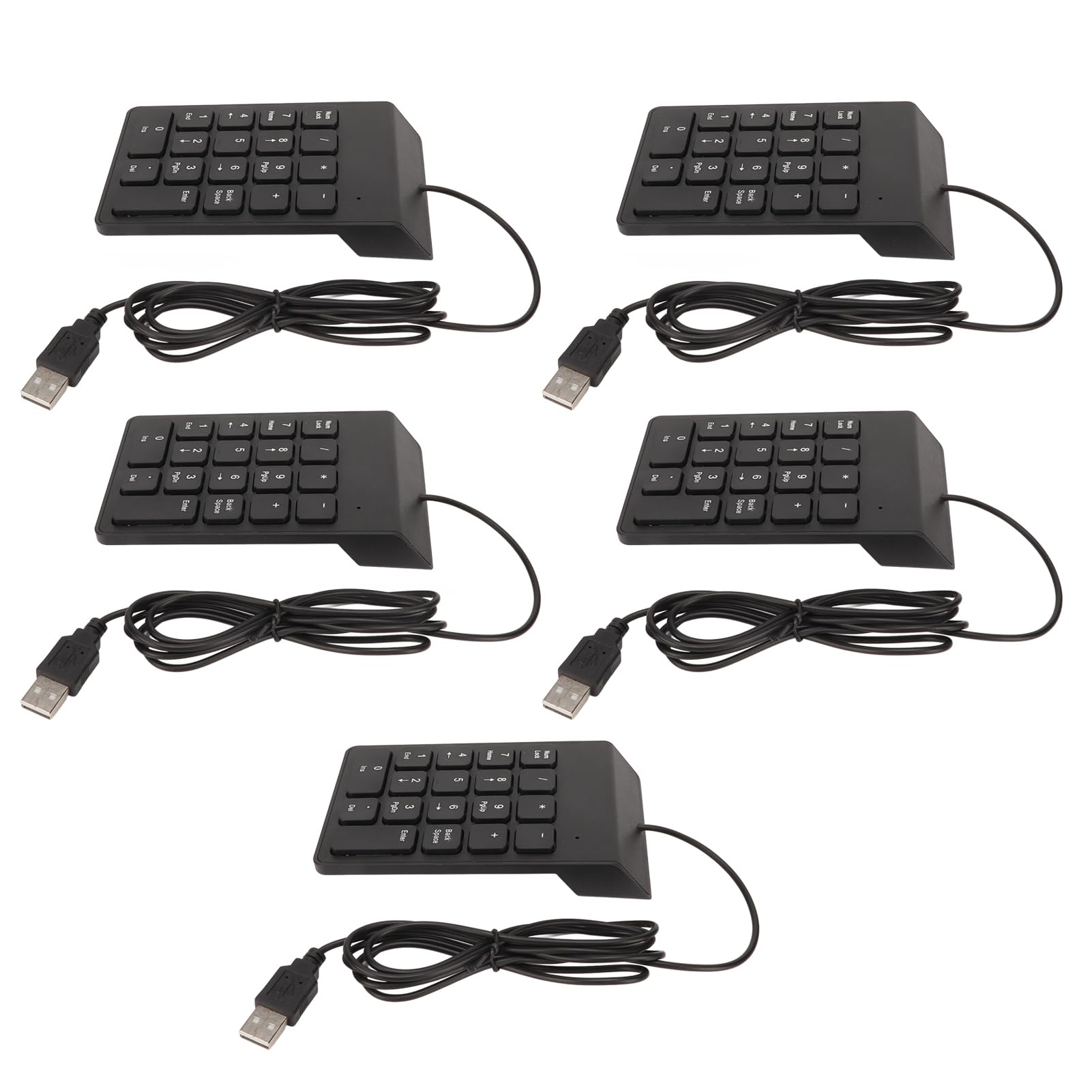 Cosiki Tastierino Numerico Cablato Mini Tastiera Ergonomica Digitazione Confortevole in Ufficio o a Casa 18 Tasti ABS (Silicone)