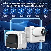 Vista 2 de Funda protectora de silicona, protector de pantalla y lente para Insta360 GO 3S (negro)