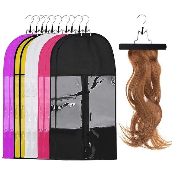 Mdvora Hair Extension Storage Bag, 10 Pack Holder with