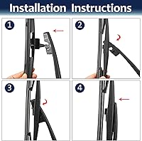 Vista 5 de X AUTOHAUX Juego de brazo de limpiaparabrisas trasero para Honda Pilot 2009 2010 2011 2012 2013 2014 2015