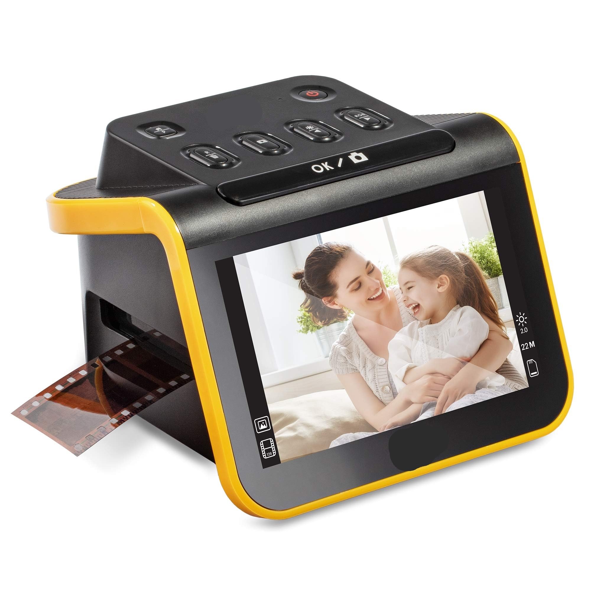 Film and Slide Scanner with 5" LCD Screen, Converts Negatives & Slides to JPEG