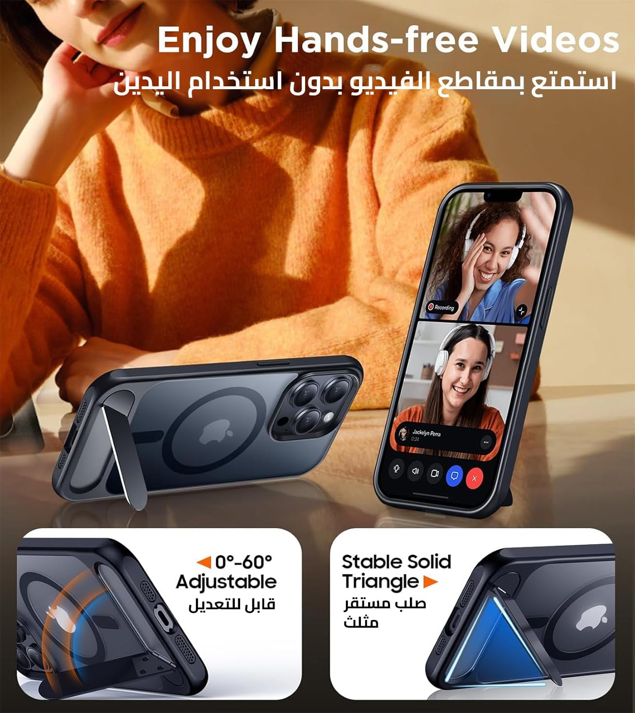 جراب لموبايل ايفون 12 برو من ايليجو، متوافق مع ماج سيف، غطاء م... - view 2