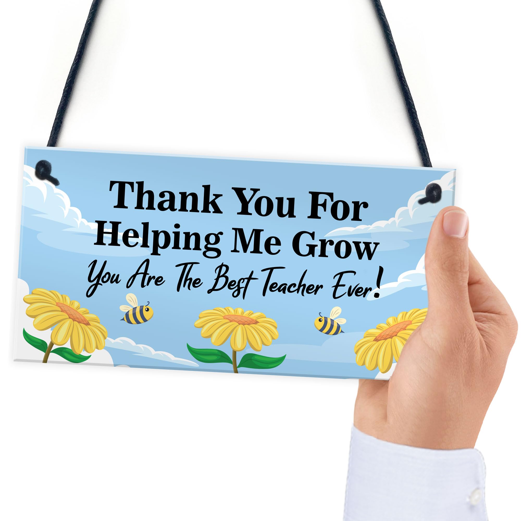 Red Ocean Teacher Thank You Plaque - Teacher Appreciation Gifts From Students - End of Term Present - Leaving School Gifts - Teacher Gifts For Women - Nursery Teacher Gifts