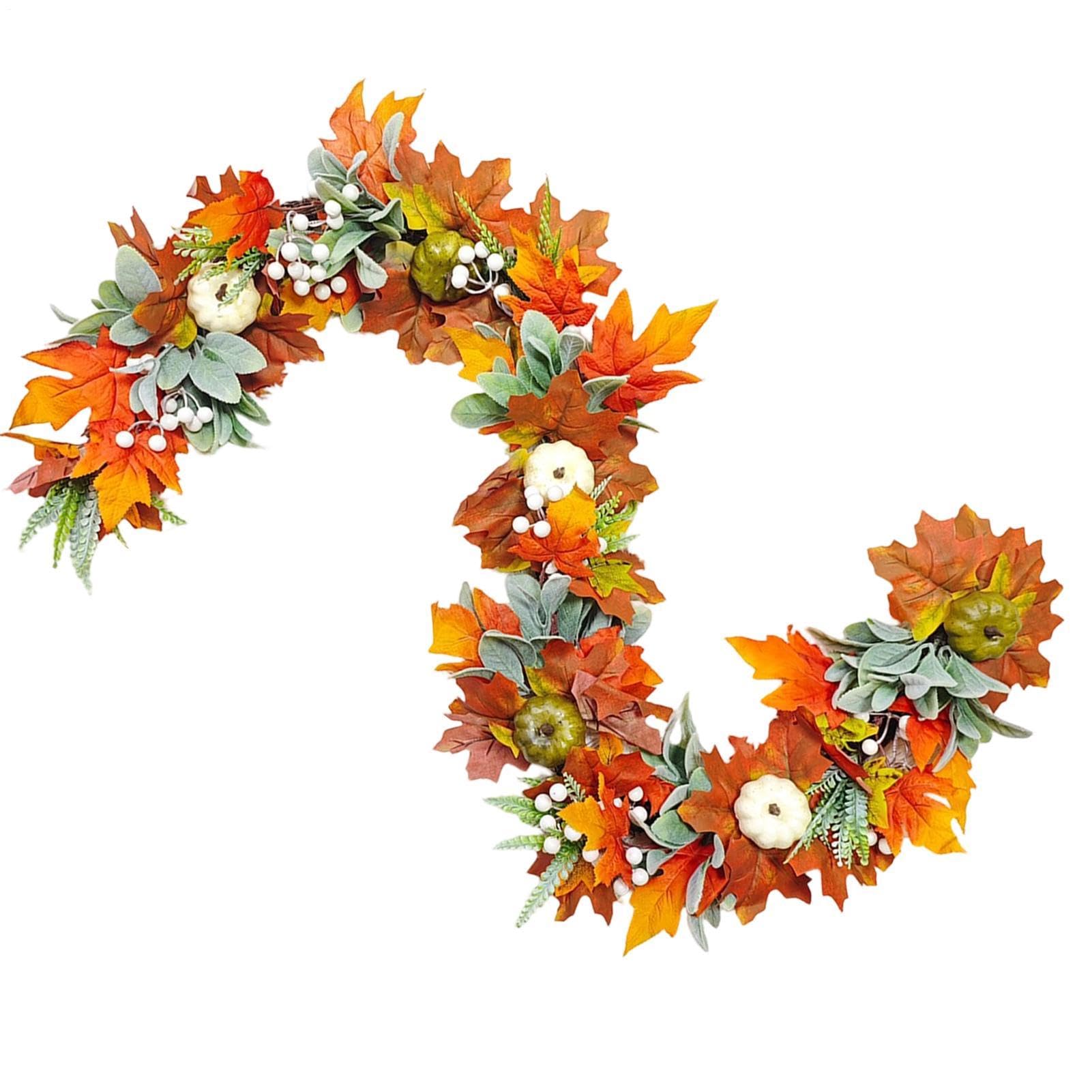 Ghirlanda Autunnale per Banner Artificiale di Halloween con Zucche da 1,49