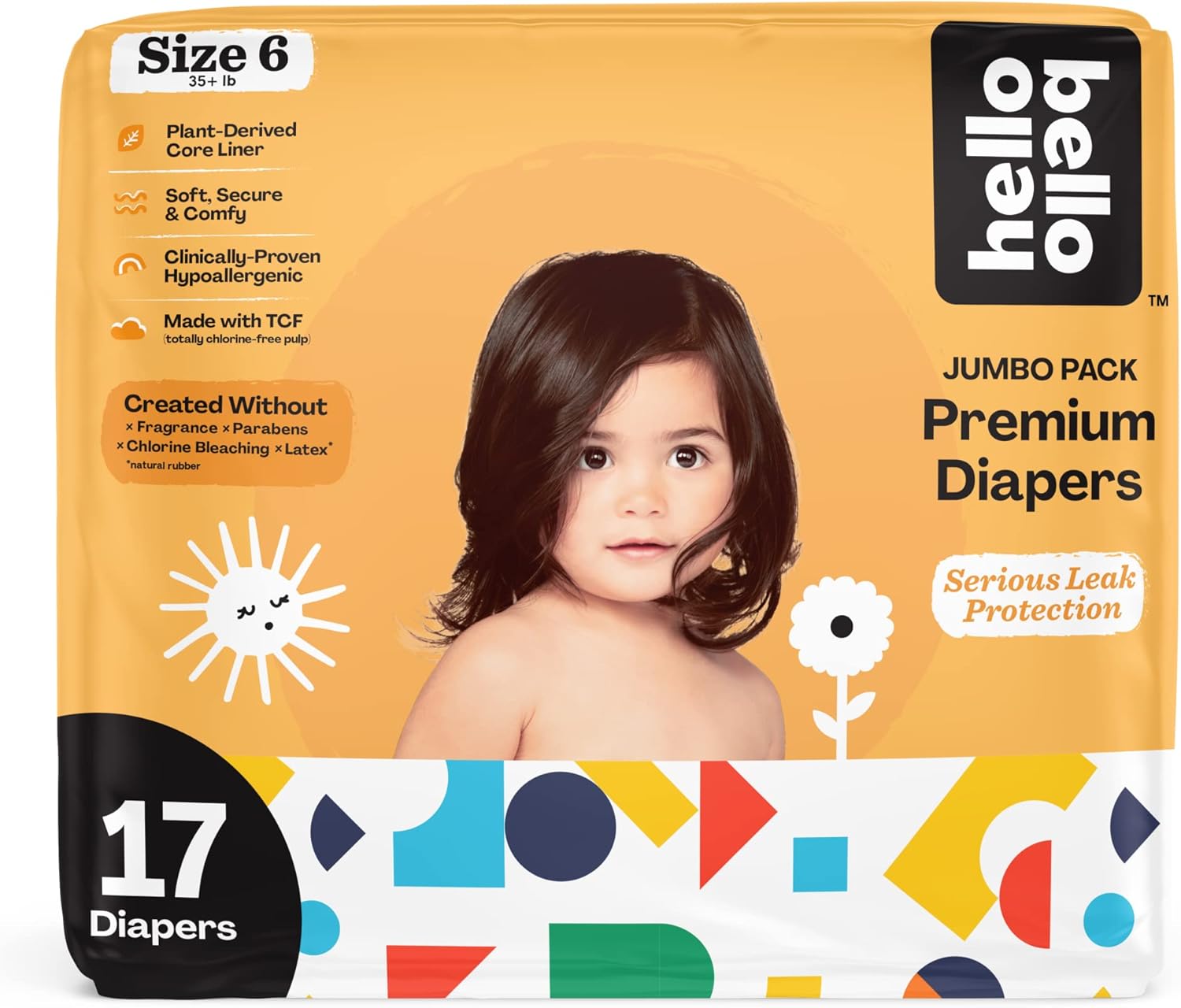 Hello Bello Premium Baby Diapers Size 6 I 17 Count of Disposeable