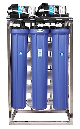 WHOLER 100 Litre Per Hour Commercial Ro+Uv Water Purifier System 100 LPH Stainless Steel, Fully Automatic With Tds Adjuster AND Auto shut off 100LPH RO+ TDS+ UV+ AUTO SHUT OFF, Activated carbon fiter.