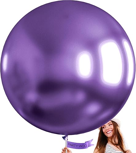 Miniatura 102 de PartyWoo Globos metálicos de oro rosa 4 piezas de 36 pulgadas, globos de látex cromo dorado champán para boda, baby shower, cumpleaños, aniversario,