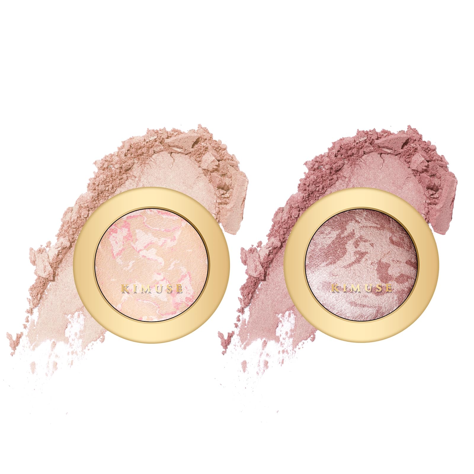 KIMUSE Lighting Glow Baked Foundation & Lightweight Natural Finish Baked Blush