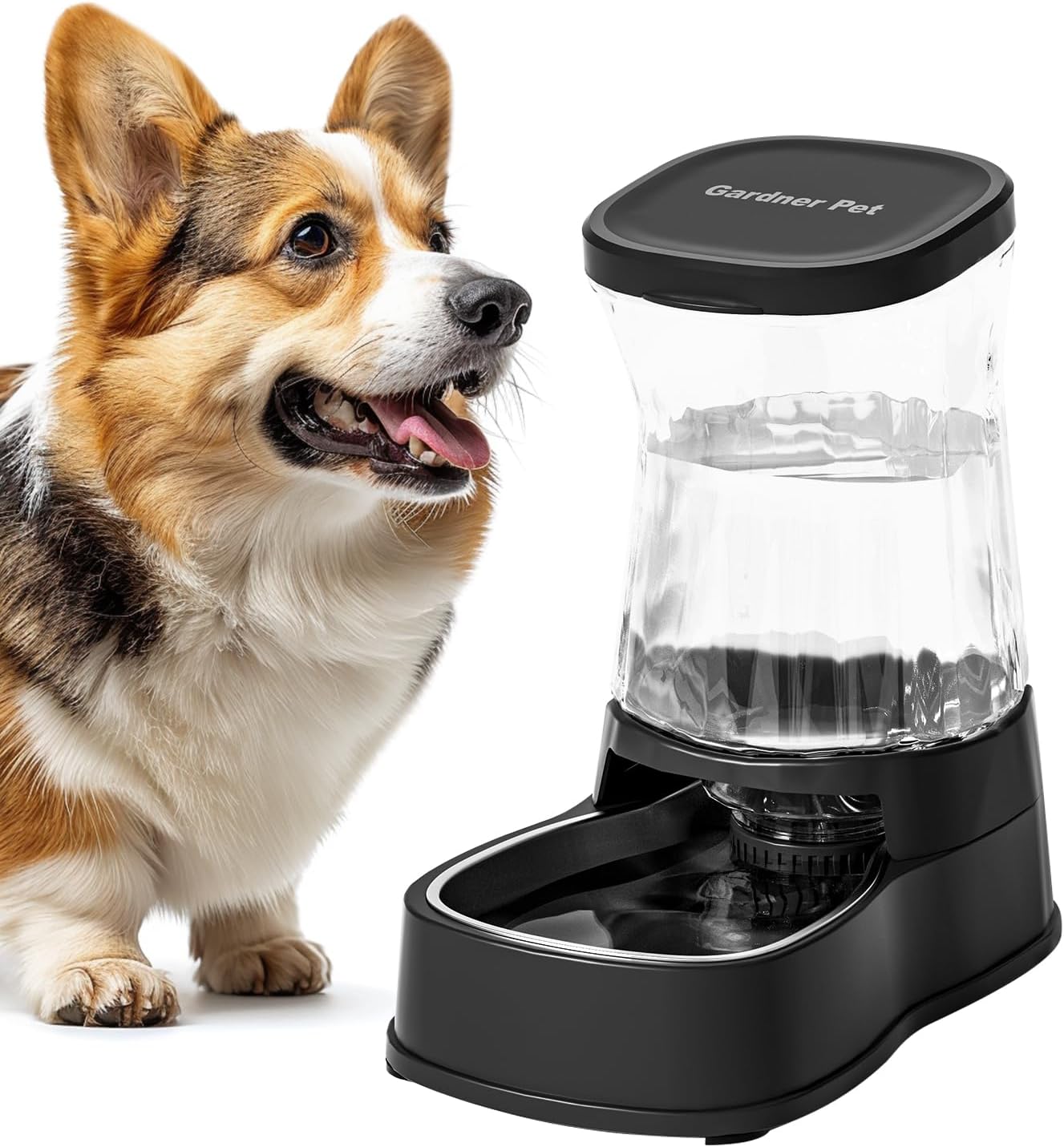 Distributeur d'eau automatique pour chat et chien avec bol en acier — free download