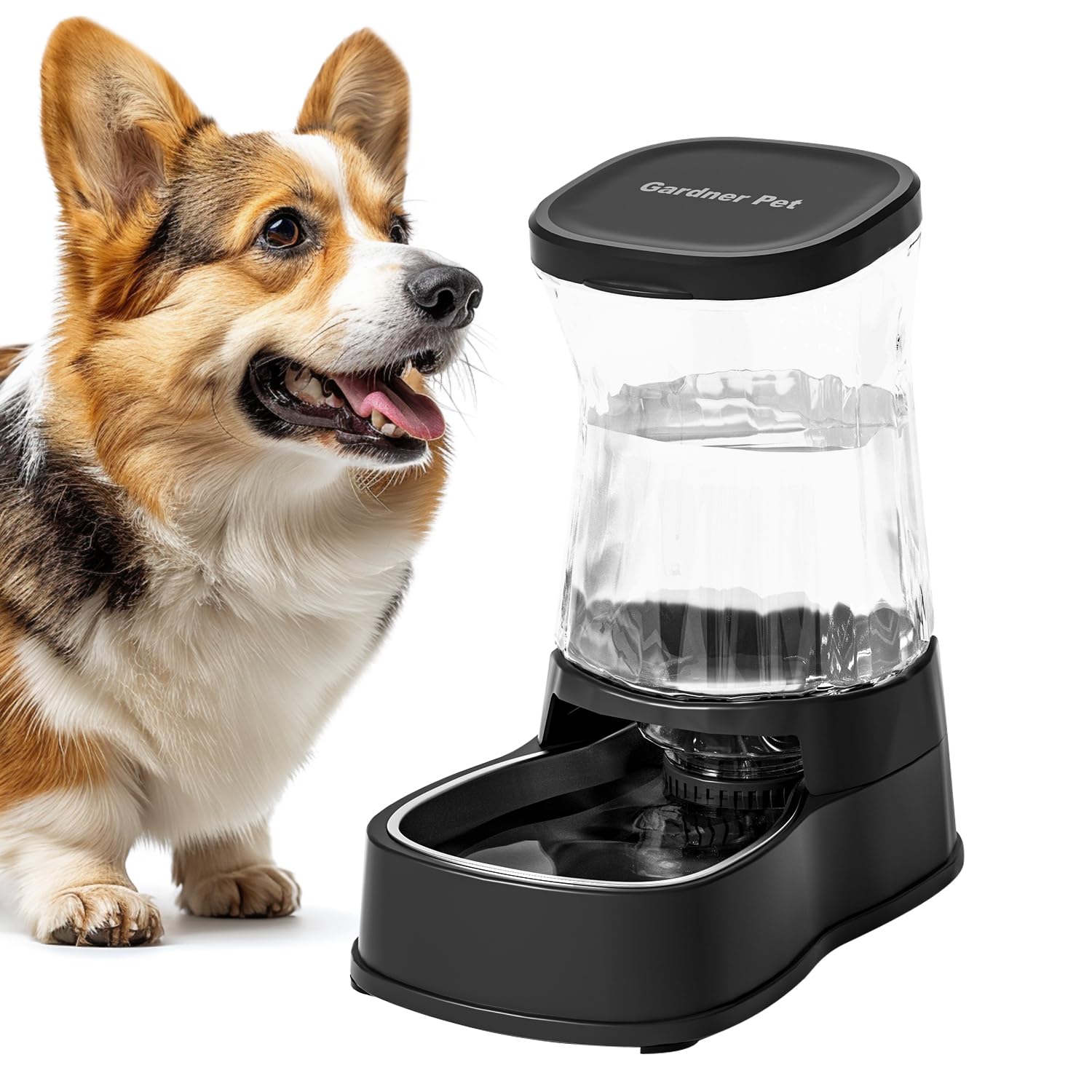 Gardner Pet Automatic Dog Water Dispenser Gravity Stainless Steel Water Waterer Feeder, 100% BPA-Free Large Capacity Water Feeding Bowls for Medium & Large-Sized Dogs Cats Other...
