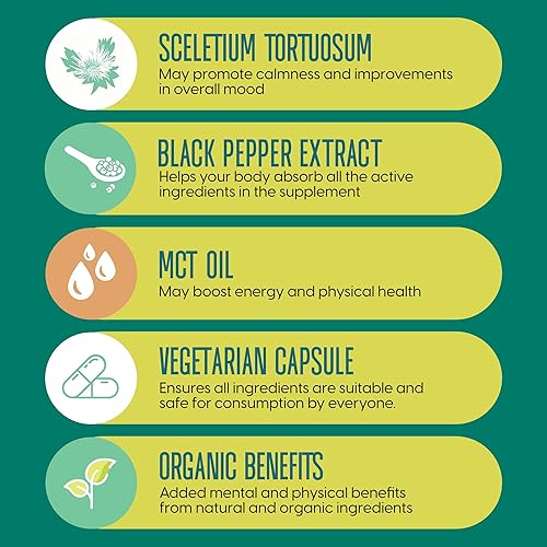 Miniatura 4 de Kannect Sceletium Tortuosum Suplemento dietético – 100 mg de extracto de nano infusión para un impulso natural de calma y estado de ánimo – Mejora
