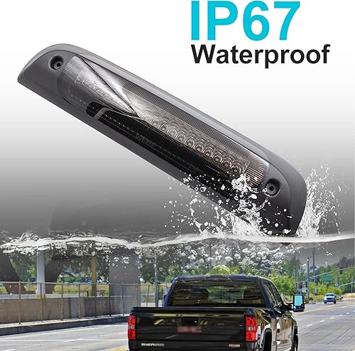 Miniatura 9 de NSLUMO Tercera luz de freno LED de repuesto para Chevy Silverado GMC Sierra 1500 2500HD 3500HD rojo estroboscópico trasero tercer centro de freno de