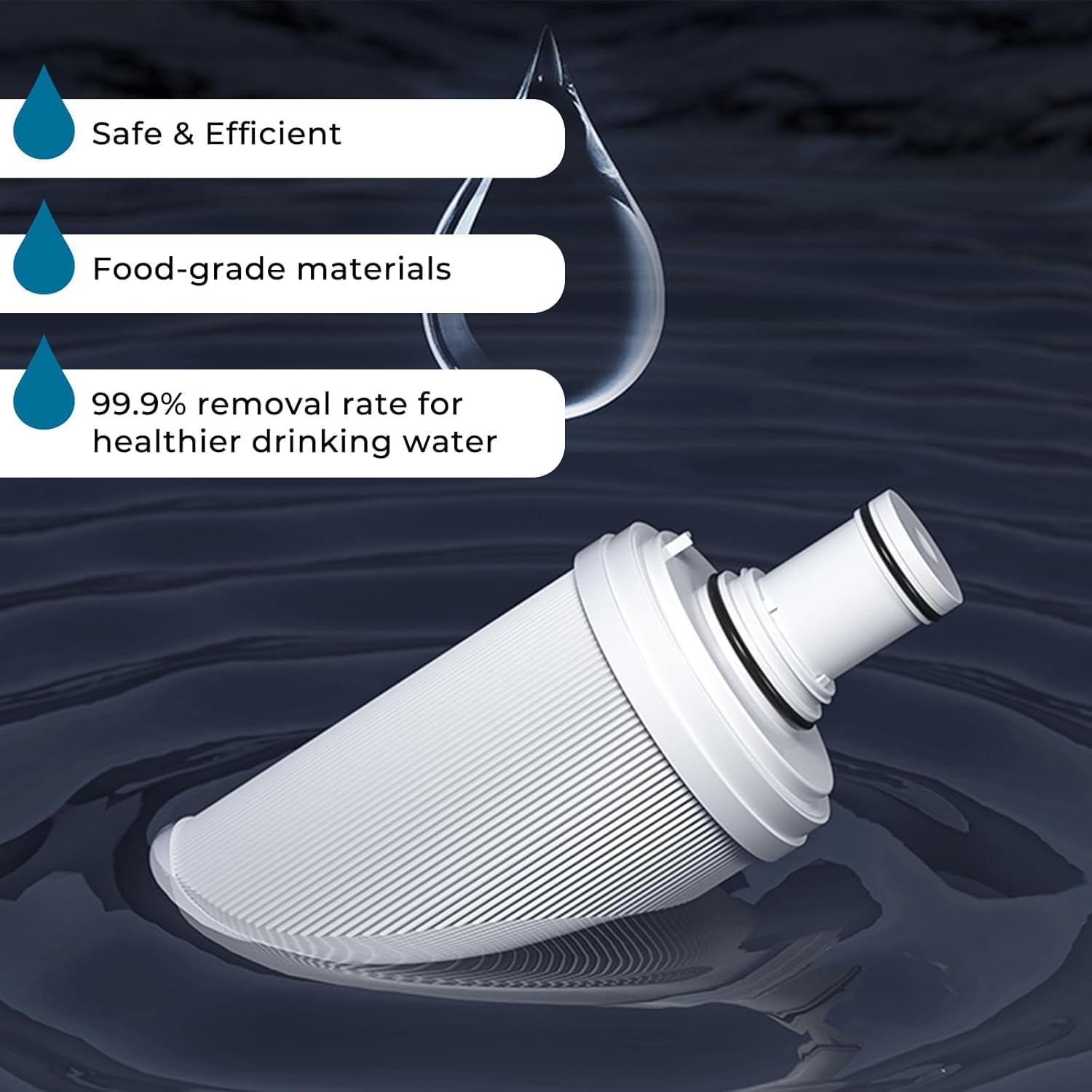 100186 Wasserfilter-Ersatz, kompatibel mit Amway Espring Filterkartuschen, 6-stufige UV + Vorfilterung, entfernt Gerüche und Chlor, speichert Calcium und Magnesium, hält 1 Jahr/5000 l