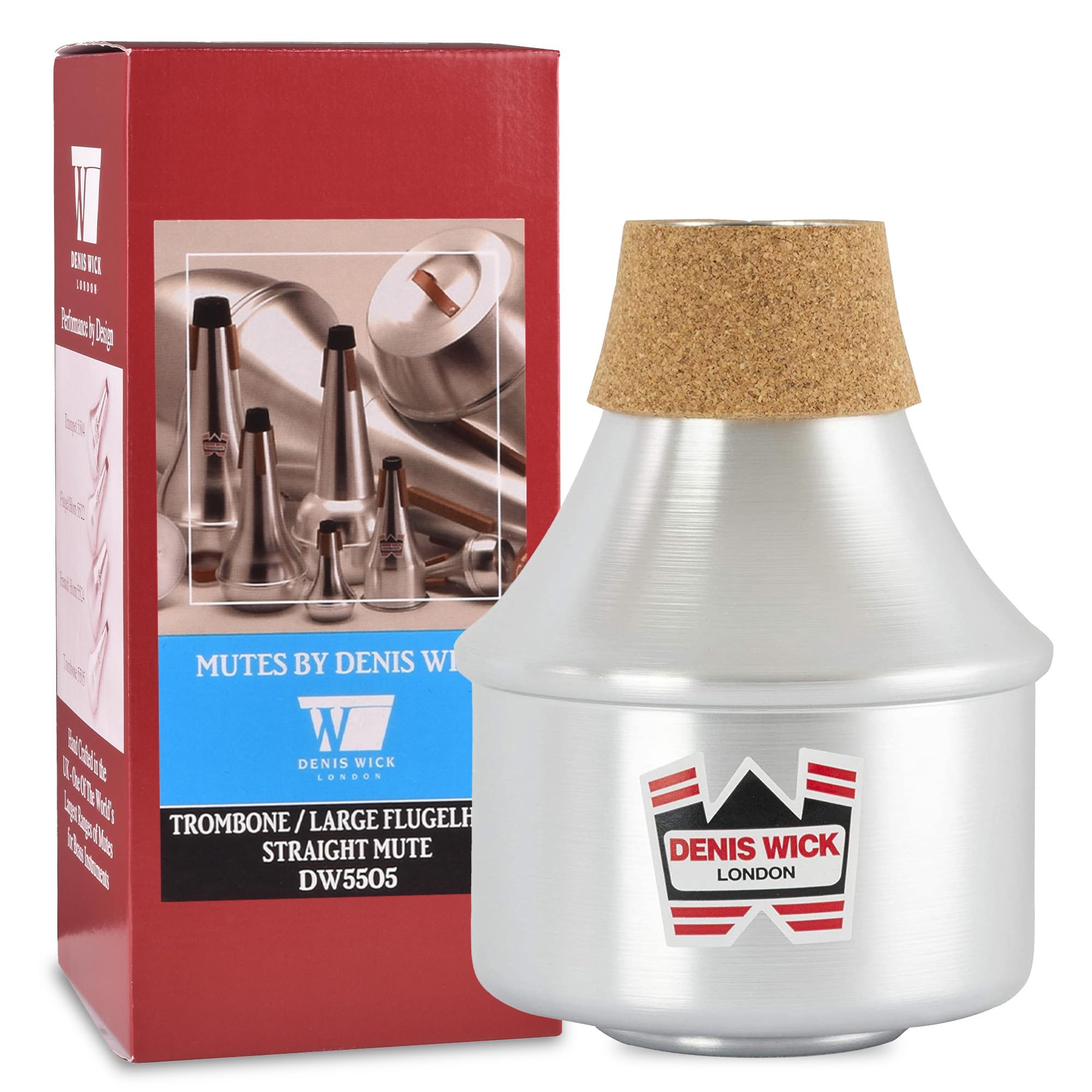 Denis Wick Extending Tube Mute for Trumpet, 5506 - Hand-Spun Aluminum & Brass Tube - Classic Wah-Wah Jazz Sound - Enhanced Intonation & Projection - 6.3 x 3.94 x 3.94 inches