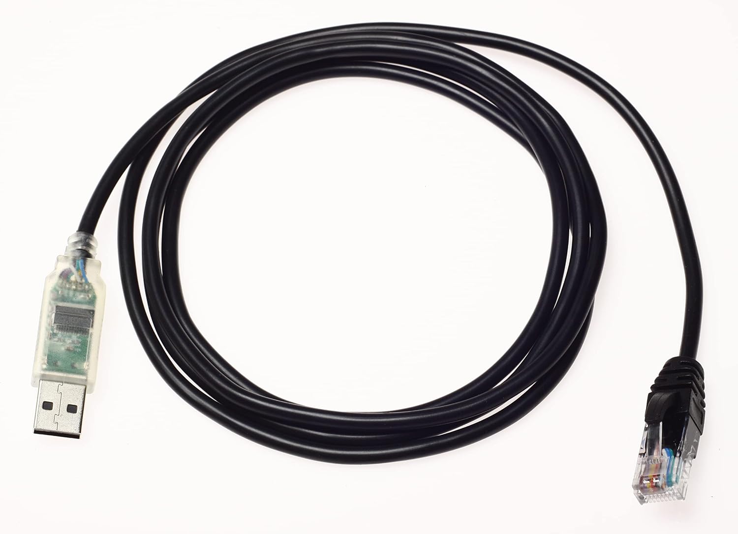 Wirenest FTDI USB to RJ45 Serial Rollover Console Cable Round with Snagless Ends 12 Feet
