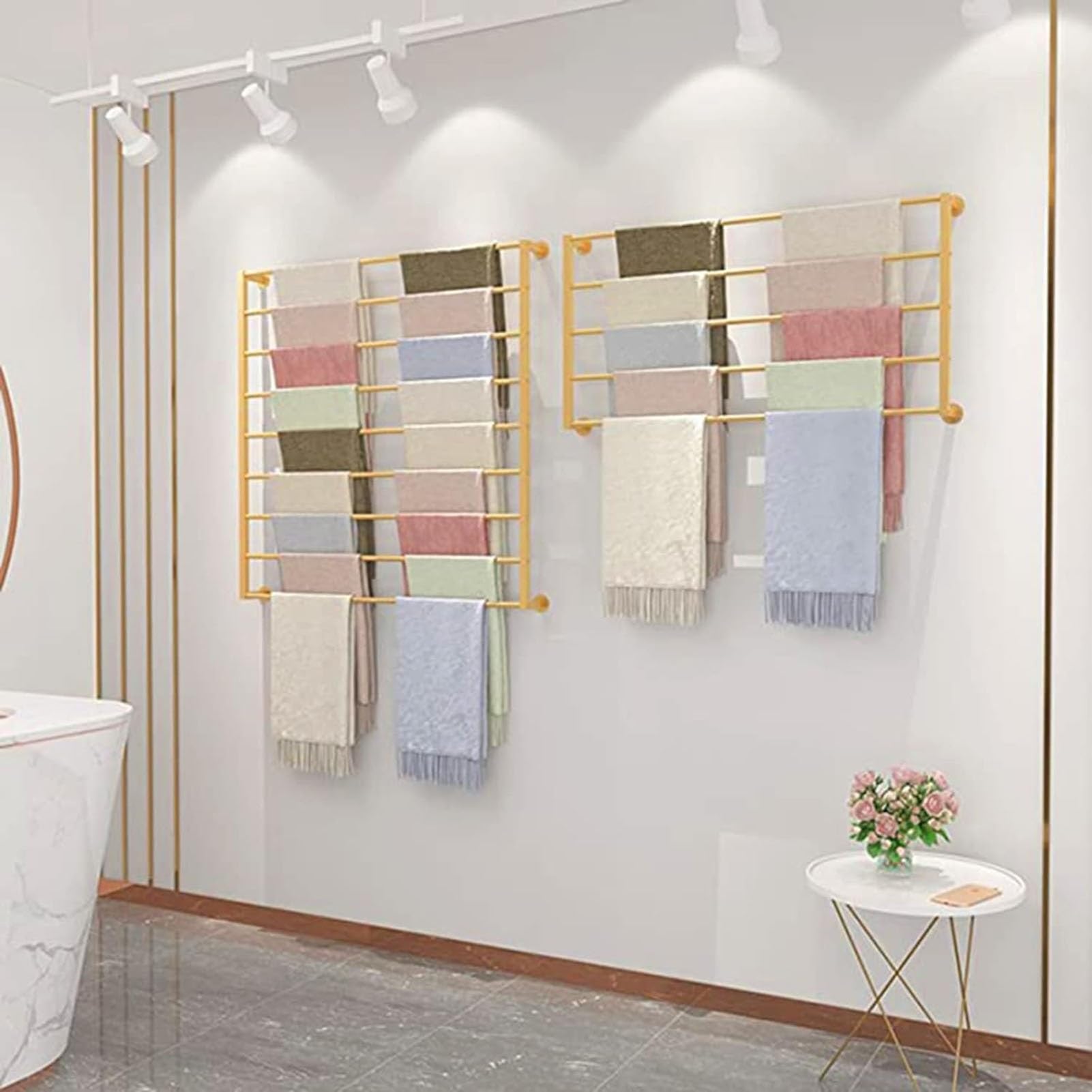 Hängeaufbewahrung für Schals An Der Wand Montierter Schalständer, Krawatten, Seidenschals, Handtücher, Aufbewahrung, Multifunktionsständer, Schal-Ausstellungsständer For Gewerbliche Bekleidung, Einzel Küche, Haushalt & Wohnen