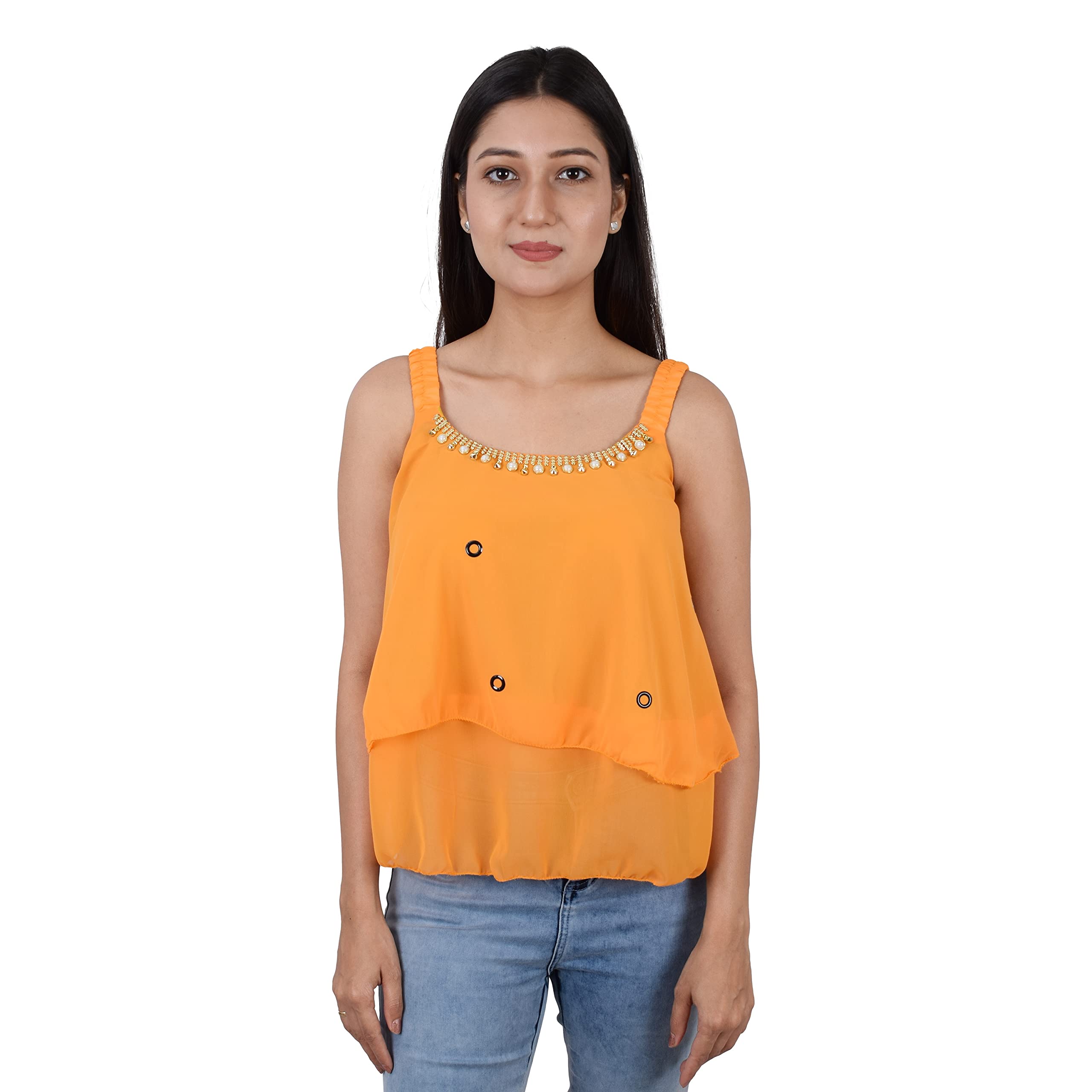 ADII Collection Women's Top (Orange, 34)-picture-10