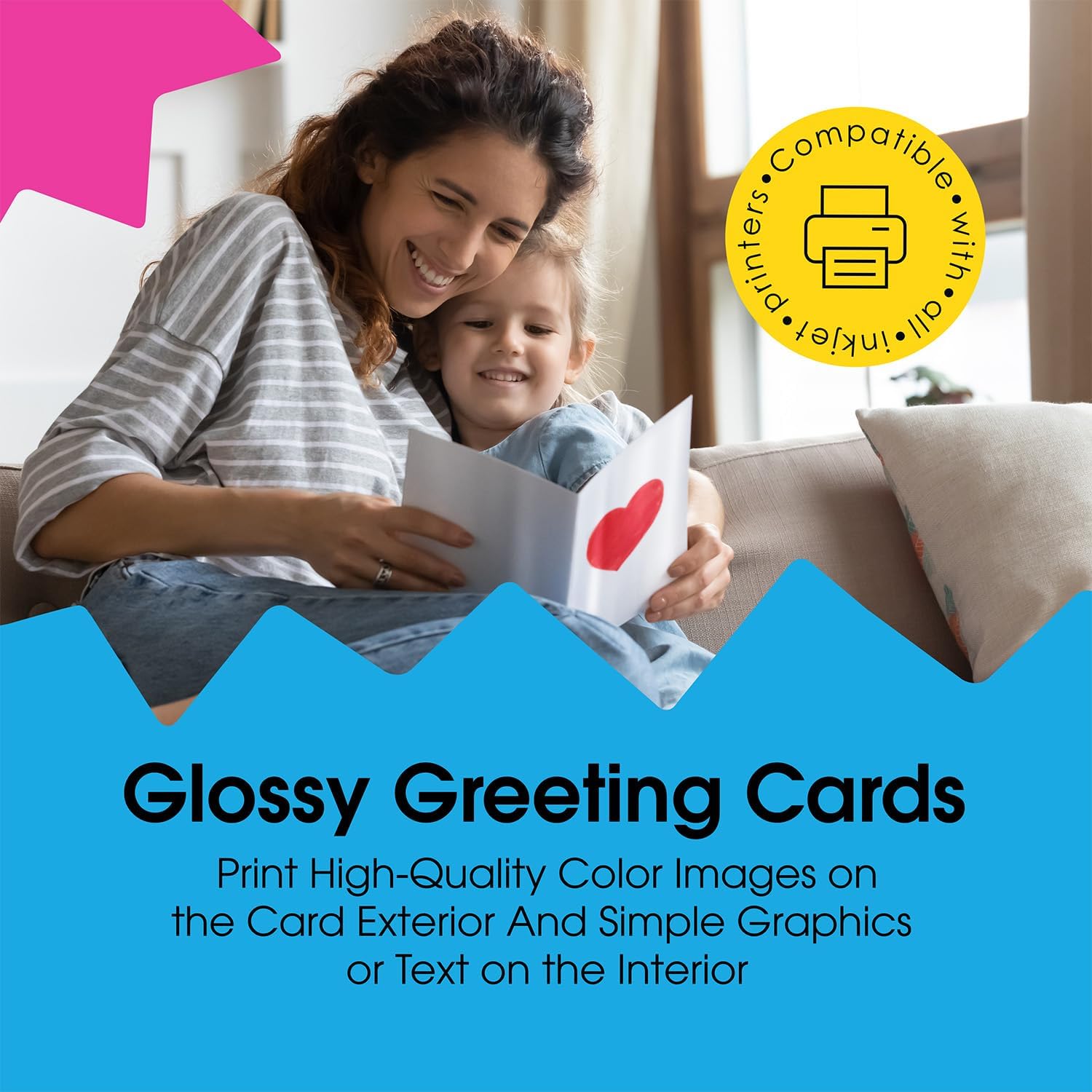 PPD Greeting Card Paper, Printable Greeting Cards With Envelopes for Inkjet Printer, 5.5x8.5 Blank Half Fold to 4.25 x 5.5 Custom Cards for Birthday, Wedding, Invitations, Thank You Note (10 Sheets) - Image 7