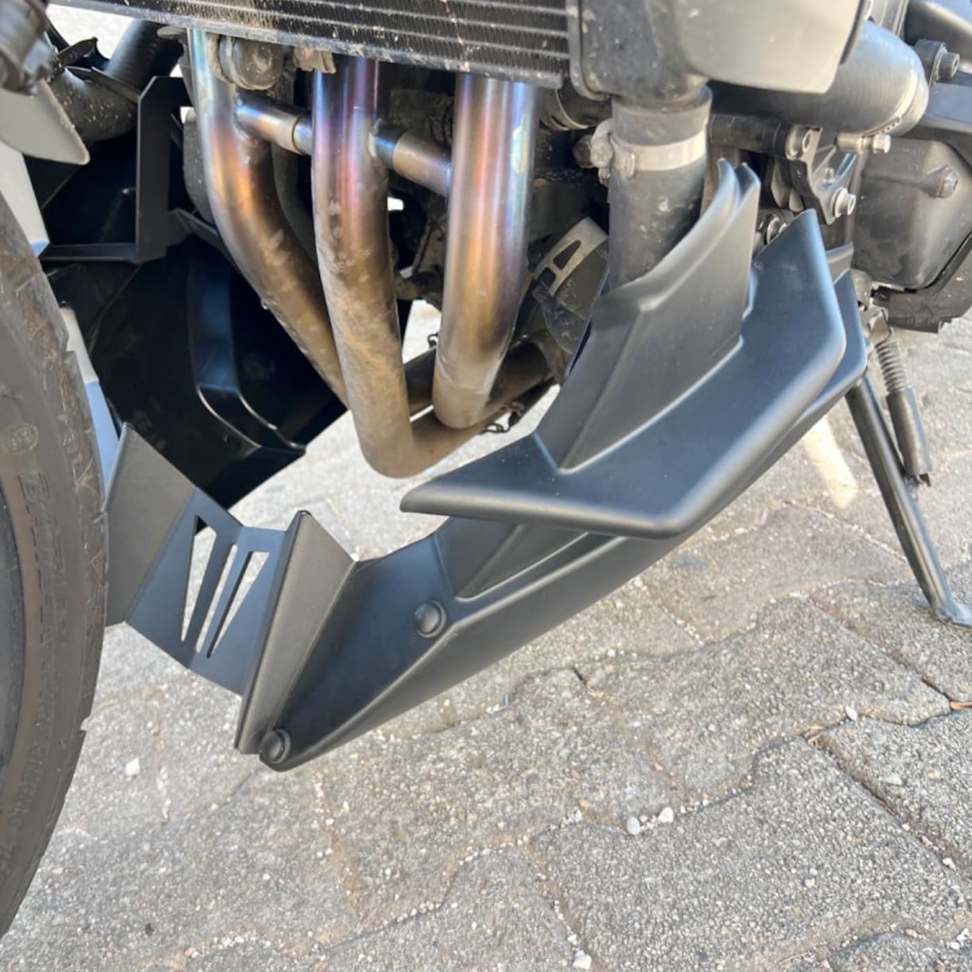 Protector de Motor para Motocicleta alerón para Panza, carenado Inferior Compatible con Y-amaha MT09 MT 09 MT-09 SP 2021 2022 2023 ABS Bellypan Kit de Panel (Negro Mate)