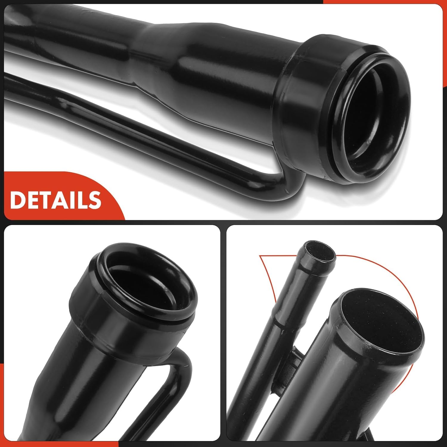 A-Premium Fuel Tank Filler Neck Pipe Hose Compatible with Toyota Camry 1992-1996 & Lexus ES300 1992-1996, Gas, Replace# 77201-33010, TNKFN512