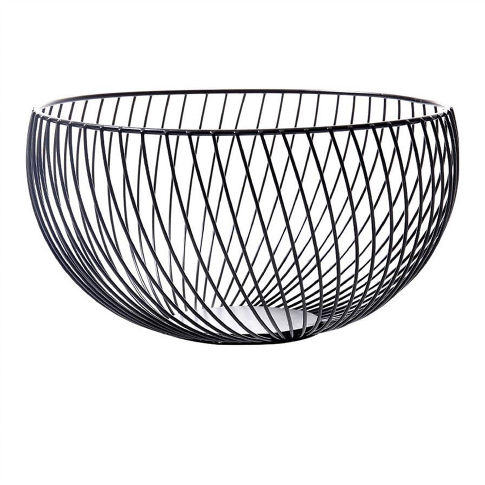 Fruit Basket Wire Fruit Basket Metal Baskets Storage Stackable Serving Tray Platter Holders for Snack Vegetables Bread Organizers Black Fruit Basket Bowl