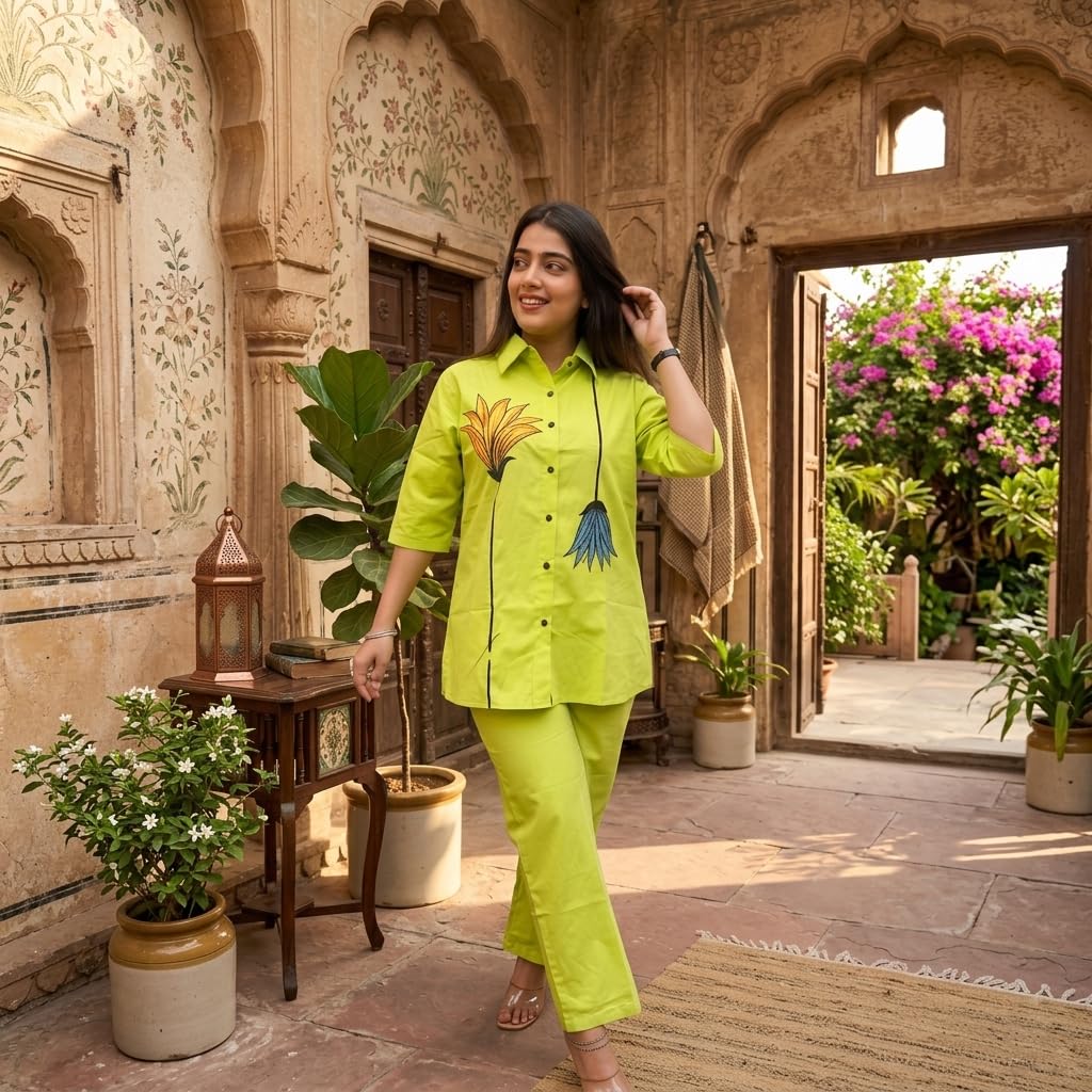 The Deal Women’s Kurti Top with Straight Palazzo Pants | Stylish Ethnic Wear Co-Ord Set for Women | Casual Comfortable Daily Wear, Office Wear, Party, Festive, Summer Outfit