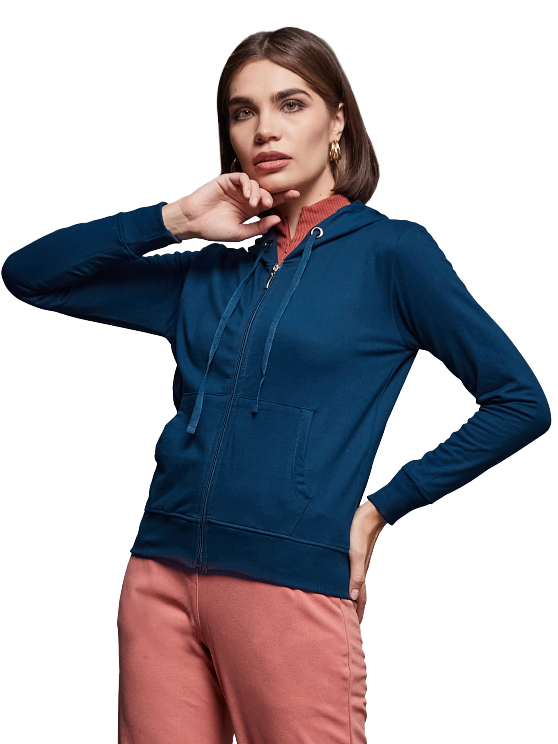 MISS OLIVEWomen's Relaxed Fit Regular Cotton Jacket(MOAW22JKT03-61-48-03)