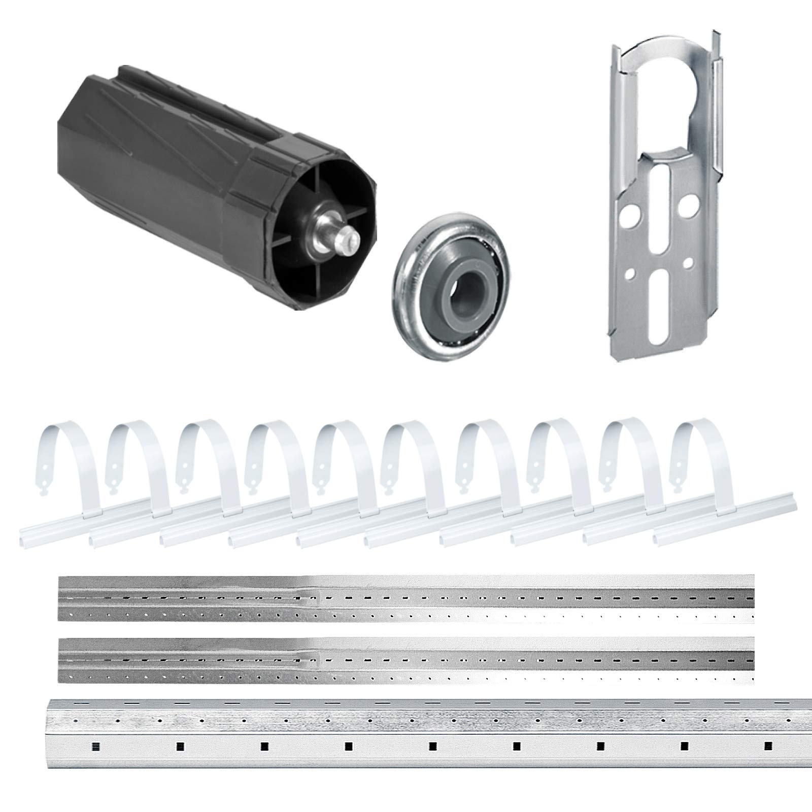 NOBILY Rolladen-Komplett-Set Rolladenmotor P5 30/15-60 (Zugkraft 30Nm/75kg) für 60mm Achtkantwelle + Zeitschaltuhr ZS2 + Mechanik-Set, Gesamtlänge bis 2,75 Meter