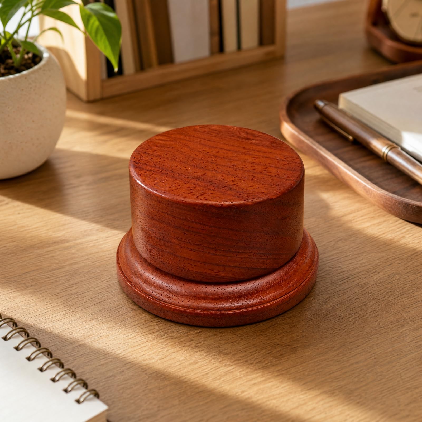 Rund Präsentationssockel aus klassisch traditionell rund -Sockel mit höht Plattform zu bedienen für Teeliebhab , 12cmx7cm