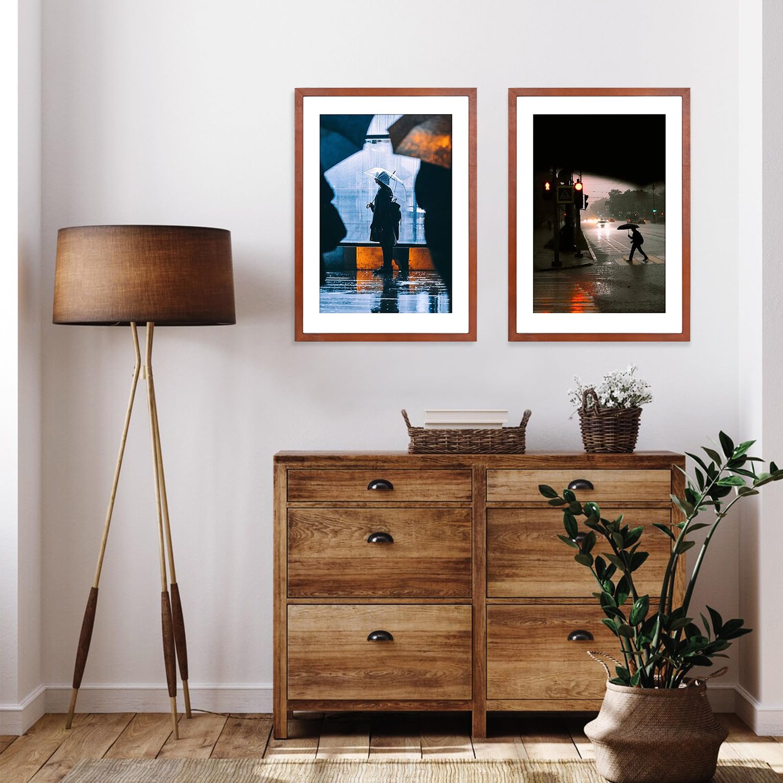 Cornice Legno 50x70 Cm FRAMO N°074 - Per Poster, Puzzle E Foto, Vetro Antiriflesso - Foto 10