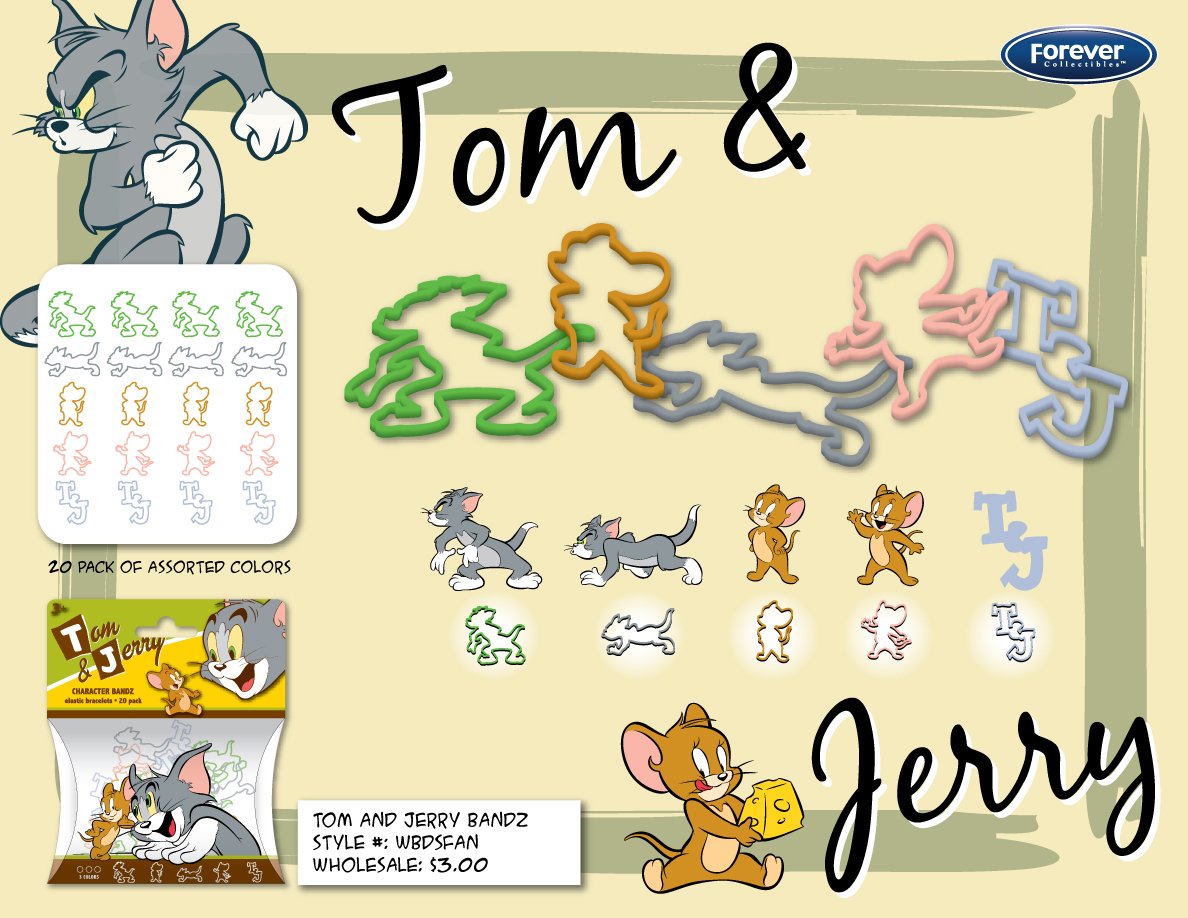 Tom & Jerry Logo Bandz Bracelets