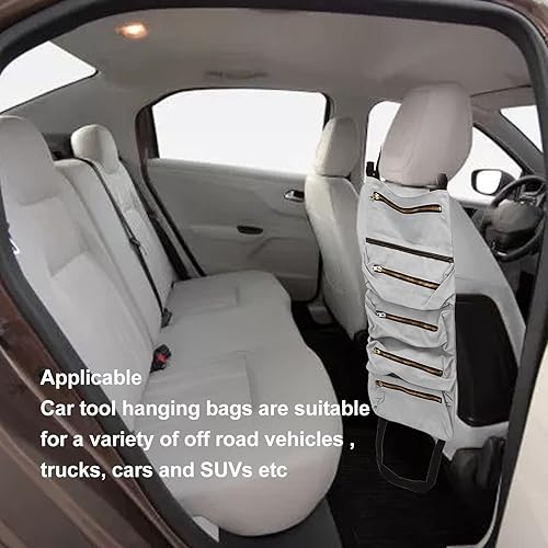 Miniatura 3 de Bolsa de herramientas enrollable para respaldo de automóvil, bolsa enrollable plegable de lona, alicates para automóvil, bolsa de almacenamiento de