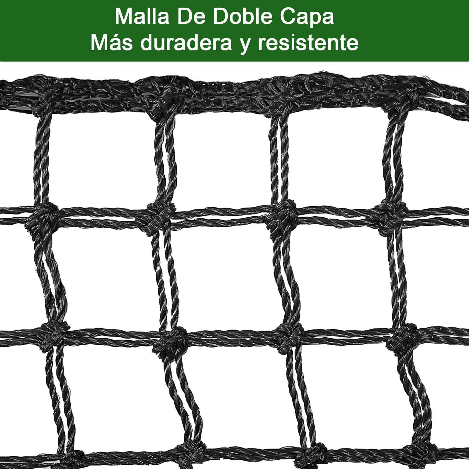 Red de Rebote Fútbol Plegable, Malla de PE de Doble Capa, Ángulo Ajustable