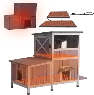 Heated Cat House for Outdoor Cats, Winter-Proof Shelter with Chew-Resistant Cord & 3 Doors, for Multiple Feral or Stray Cats