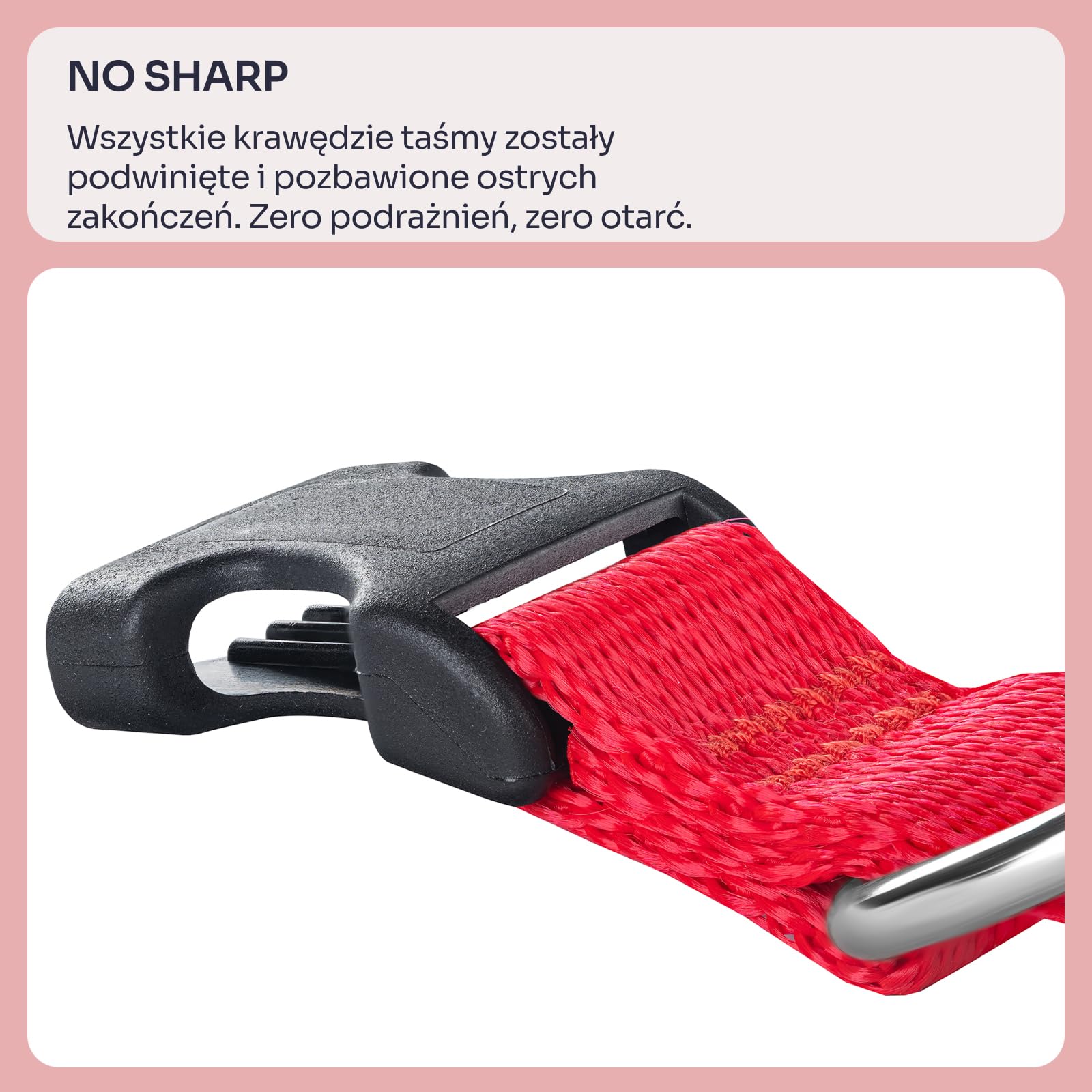 Chaba Obroża dla Średniego Psa | Regulowana 31-53cm | Szerokość 2cm | Materiałowa, Parciana | Lekka | Mocny Zatrzask | NO SHARP | Wytrzymała Taśma | CZERWONA - L