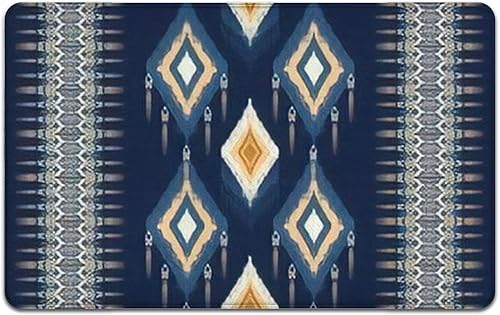 Miniatura 7 de Ikat - Tapete de cocina antifatiga con diseño indio para tela, textil, abstractos, grueso, acolchado, tapete de cocina, impermeable, tapete de piso
