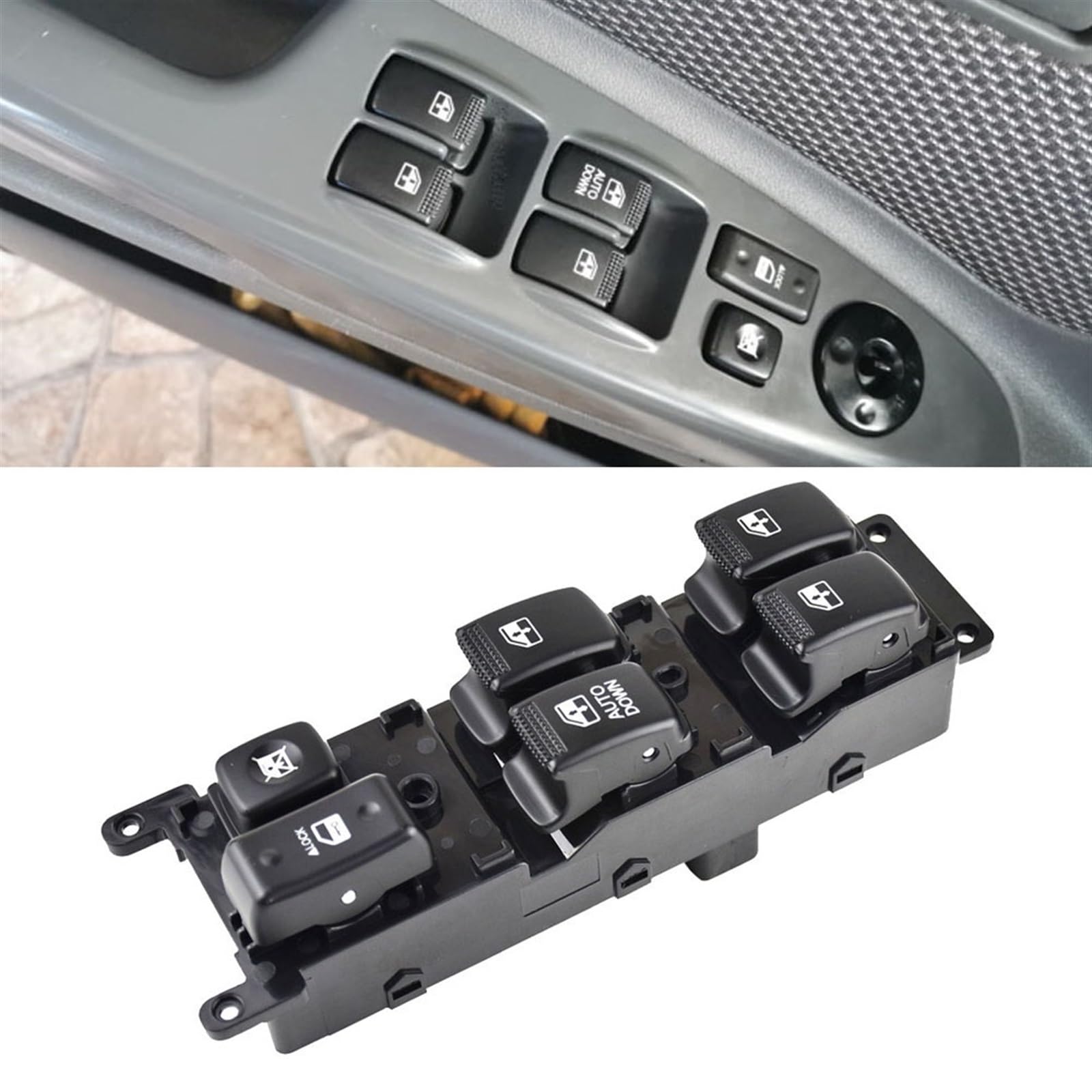 Interruttore di controllo del sollevatore elettric Accessori auto Anteriore Sinistro Elettrico di Controllo di Alimentazione per Master Finestra Sollevatore Pulsante Interruttore per KIA per RiO 2007
