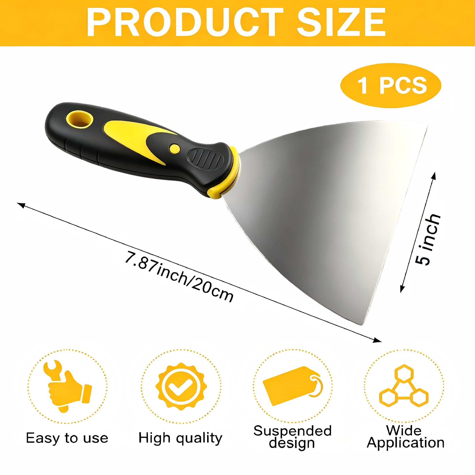 1pcs 5in Putty Knife Scraper Spackle Knife Tool for Repairing Drywall — Amazon image 2