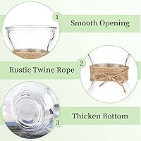 Vista 4 de Glasseam Jarrón de vidrio transparente para flores, juego de 3 jarrones de bombilla para forzar bombillas de jacinto, pequeños jarrones para centros